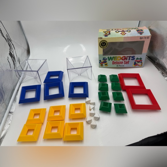 WEDGiTS Deluxe Set 30 Pieces Building Block Stacking Set STEM Toy lot 2. - Picture 5 of 11